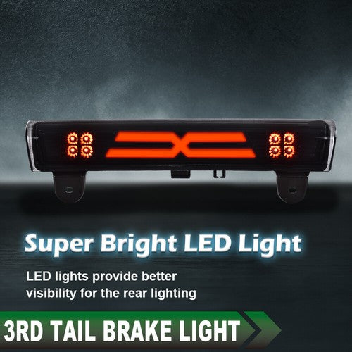 Solid Spare Fit For 00-06 Suburban Tahoe Yukon Smoke/Black LED Third Brake Light Cargo Lamp