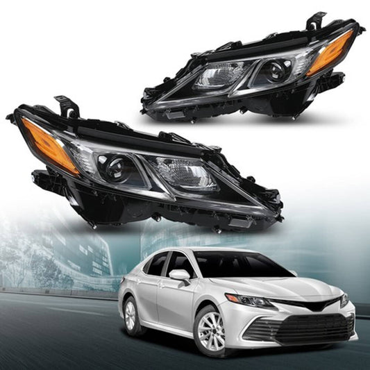 Solid Spare Headlights Pair Fit For 2018 2019 2020 2021 2022 Toyota Camry SE LH+RH Headlamps