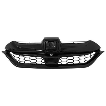 For 2017 2018 2019 Honda CRV CR-V Front Glossy Black Grille JDM Style Grill