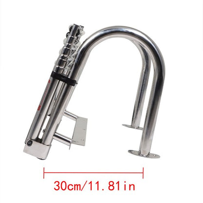 Solid Spare Telescoping Boat Ladder Foldable Premium Stainless Steel 4 Step Stainless Steel
