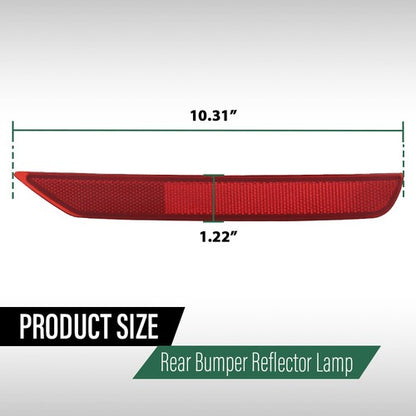 Solid Spare Rear Bumper Reflector Light Left+Right Red Fit For 2009-2018 Subaru Forester