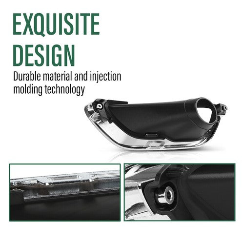Solid Spare Front Bumper Fog Light Bezel Lamp Trim Fit For 2016-2020 Jeep Grand Cherokee