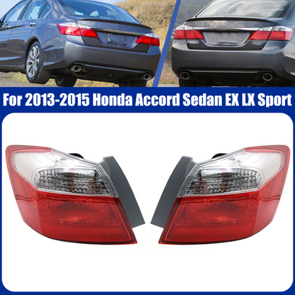 For 2013-2015 Honda Accord Sedan EX LX Sport Halogen Outer Tail Lights LH & RH