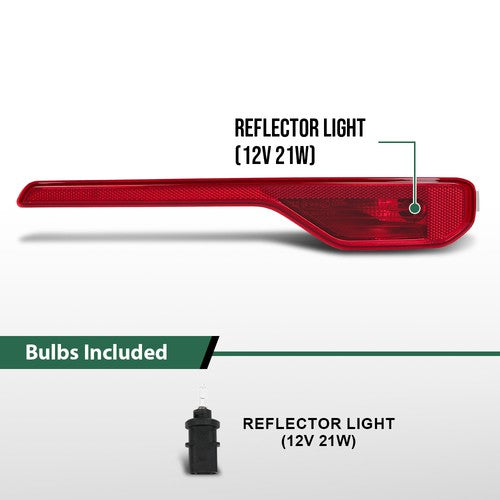 Solid Spare Fit For 18-22 Volvo XC40 Rear Bumper Reflector Light Without bulb Right Side RH