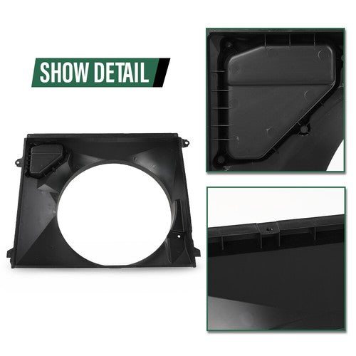 Solid Spare Fit For 16-23 Toyota Tacoma Radiator Fan Shroud with Reservoir TO3110190