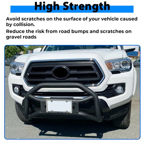 Solid Spare Front Bumper Grille Guard Bull Bar Push For Toyota Tacoma 2005-2015 2016-2023