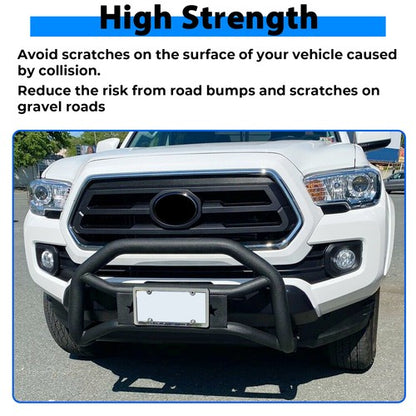 Solid Spare Front Bumper Grille Guard Bull Bar Push For Toyota Tacoma 2005-2015 2016-2023