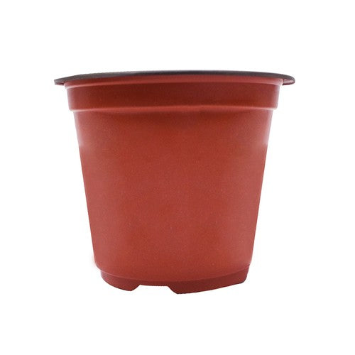 Solid Spare 13×11×9CM Brick Red Round Plastic Plant Pots Flowerpot Nursery Pot
