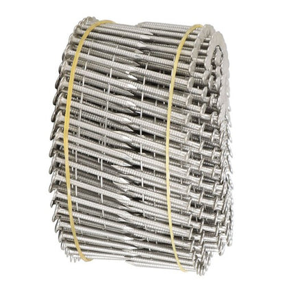 Solid Spare 15 Degree Wire Coil 1-1/4 ×.09 Ring Shank Stainless Steel Siding Nails 3600Pcs