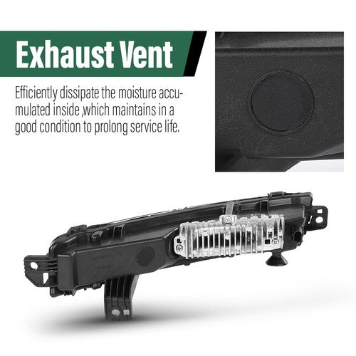 Solid Spare Front Bumper LED Fog Light Left Fit For 18-22 Land Rover Range Rover LR142091