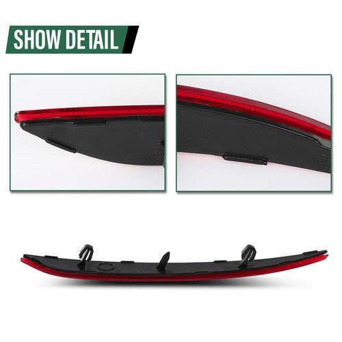 Solid Spare Rear Bumper Reflector Left Side Fit For Tesla Model 3 2017-2023 1077406-00-F
