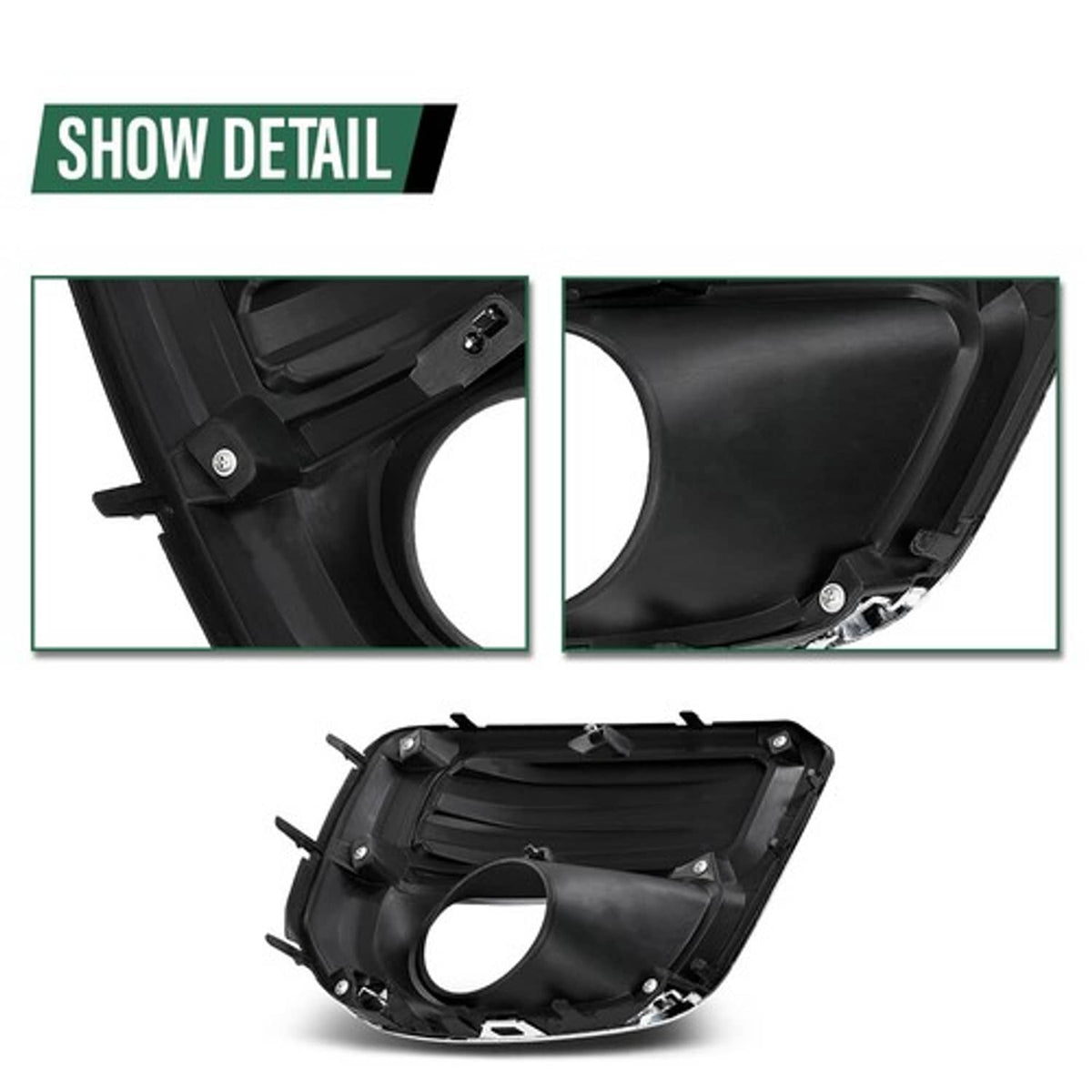 Solid Spare Fit For 2019-2021 Subaru Forester Front Bumper Fog Light Bezel Lamp Trim Left