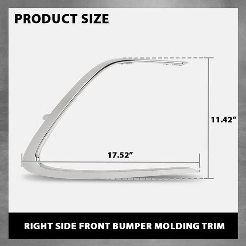 Solid Spare Front Bumper Side Molding Trim Right Fit For 2021 2022 2023 Toyota Camry LE XLE