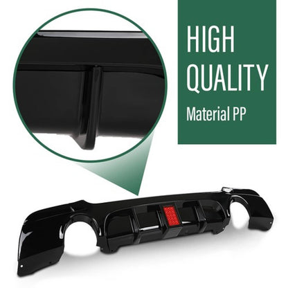 Solid Spare Rear Bumper Diffuser w/ Light Fit For 2007-2013 BMW E92 E93 3 Series M Sport