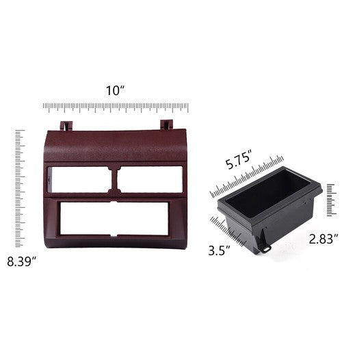 Solid Spare Pocket Radio Dash Bezel Kit Mount Trim Red Fit For 1988-1994 Chevy GMC Trucks