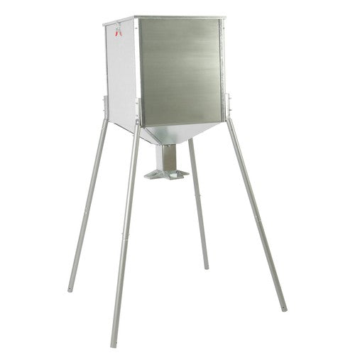 Solid Spare Steel 450lb Gravity Feeder Zinc-Plated For Deer Turkey Big Wild Game Hunting