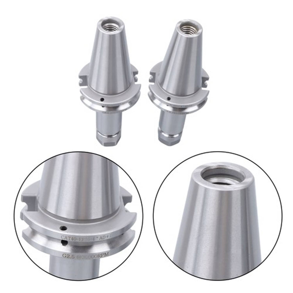 Solid Spare TOTAL 4 Pcs Tool Holder CAT40-ER16 short & long 0.0001 Runout Collet Chucks New