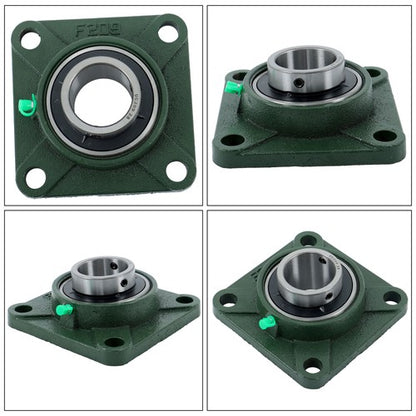 Solid Spare 4PCS UCF209-28 with seat bearing 1 3/4" hole 4 Bolt Solid Base Self-Aligning