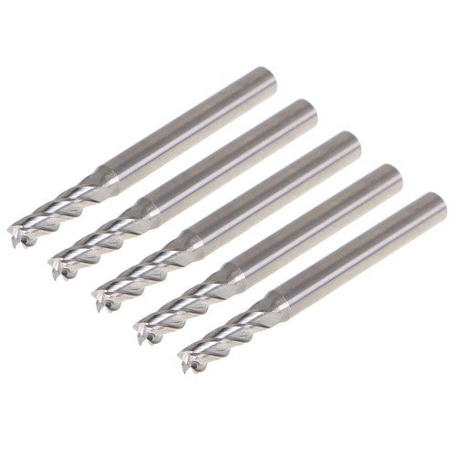 Solid Spare 5PCS 4 Flute 5/32" Carbide End Mill 2" Overall Length 9/16" LOC