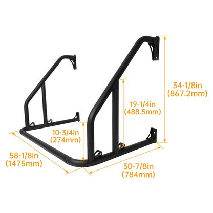Solid Spare Rear Sport Accessory Bar for Polaris Ranger XP 570/XP 900/XP 1000/1000 Roll Cage