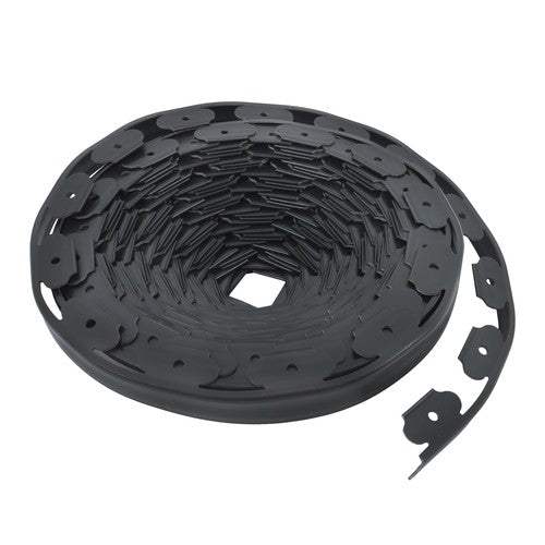 Solid Spare Landscape Edging with 32 8in Spikes for Lawn 1.5 Inch 100FT Black Garden Edging
