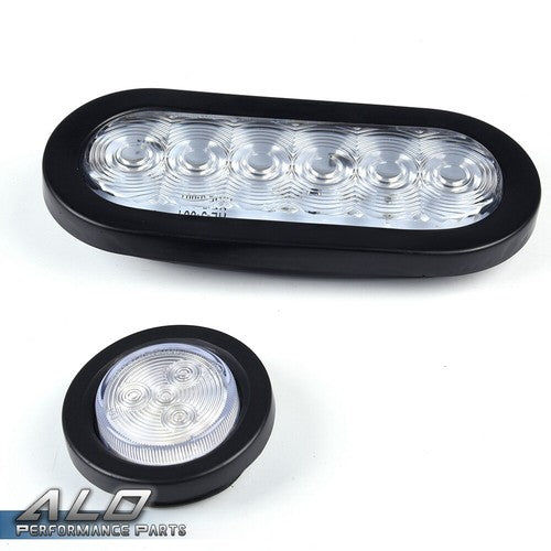 Solid Spare Fit For Trailer/Truck LED Steel Housing Box 6"Oval Tail Light 2"Marker Light