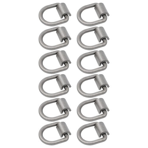 Solid Spare 12 Pack 1/2" Weld On Forged D Ring with Welding Clip 12,000lbs Fracture Strength