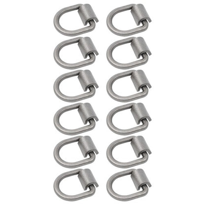 Solid Spare 12 Pack 1/2" Weld On Forged D Ring with Welding Clip 12,000lbs Fracture Strength