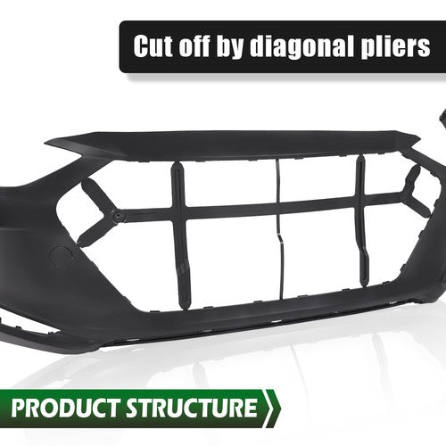 Solid Spare Front Bumper Cover Fit For 2017 2018 Hyundai Elantra 86510F3000 HY1000215