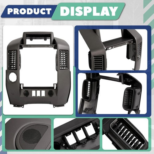 Solid Spare For 04-07 Nissan Titan Armada W/Speaker center console panel Dash Radio AC Bezel