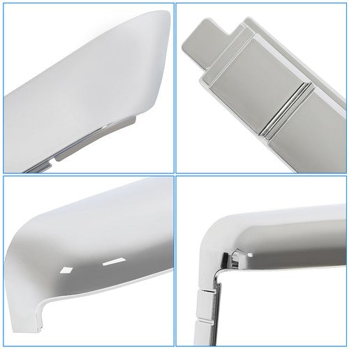 Solid Spare Chrome Top+Side Mirror Cover For 20-24 Chevy Silverado GMC Sierra HD 2500 3500