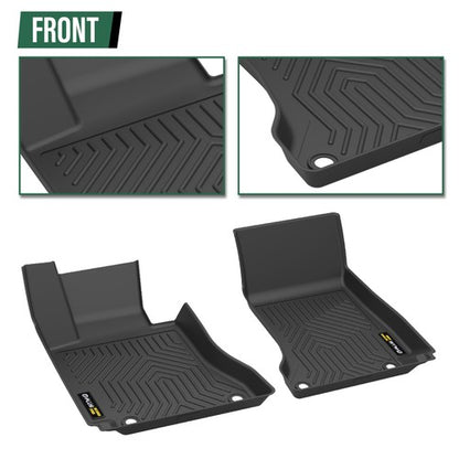 Solid Spare Fit For 2015-2021 Mercedes-Benz C-Class Sedan All Weather TPE Floor Mats Liners