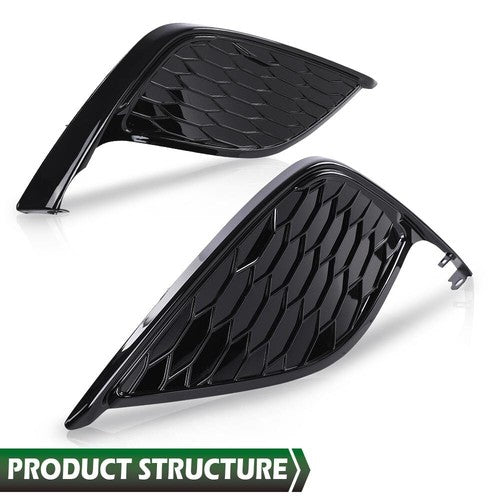 Solid Spare Fit For 21-24 Toyota Camry SE XSE Front Bumper Insert Fog Light Cover Left+Right