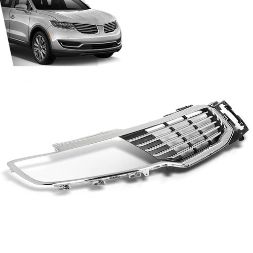 Solid Spare Front Upper Grille Insert Chrome Right Fit For 2016-2018 Lincoln MKX FO1200597