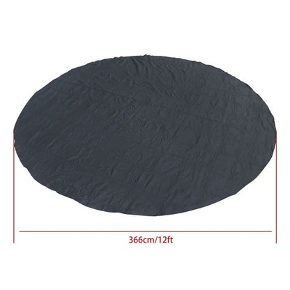 Solid Spare 12ft Round Outdoor Inflatable Hot Tub Mat Pool Liner Pad Heavy Duty 12'(Black)