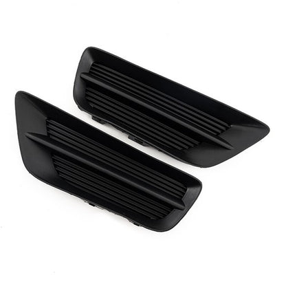 Pair Front Bumper Fog Light Black Grille Covers For 2013-2015 Honda Accord Sedan