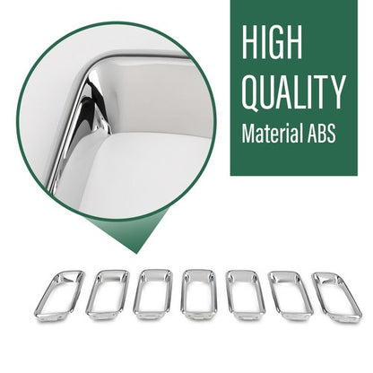 Solid Spare Front Grille Molding Trim Insert Bezel Fit For 11-17 Jeep Compass Silver