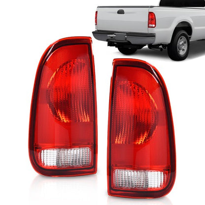 Solid Spare Fit For 97-03 Ford F150/99-07 F250 F350 Super Duty Tail Lights Brake Lamps LH RH