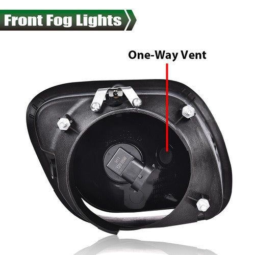 Solid Spare Bumper Fog Lights Driving Lamps W/ Bulbs Fit For 2008-2017 Freightliner Cascadia