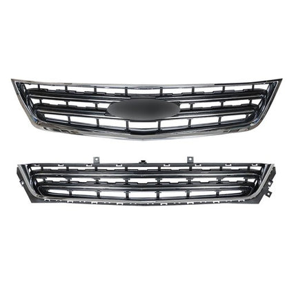 Solid Spare Grille Plastic Front Upper Lower Grille Set For Chevrolet Impala 2014-2020 New