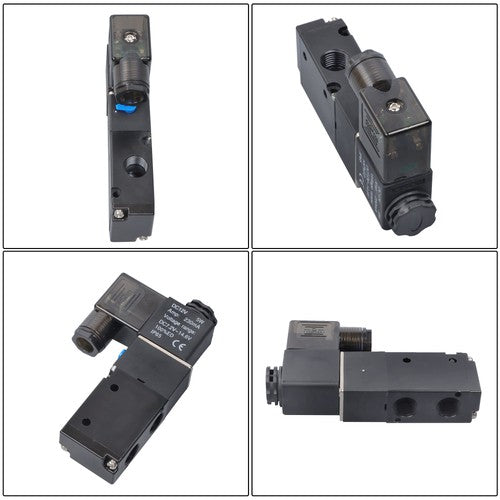 Solid Spare 1/4" 3 Way 2 Position Electric Solenoid Air Directional Control Valve 12V DC