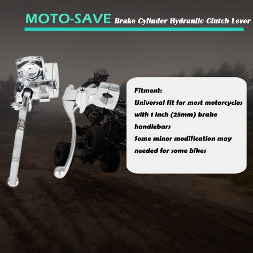 Solid Spare 1" Motorcycle Universal Handlebar Hydraulic Brake Master Cylinder & Clutch Lever