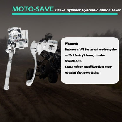 Solid Spare 1" Motorcycle Universal Handlebar Hydraulic Brake Master Cylinder & Clutch Lever