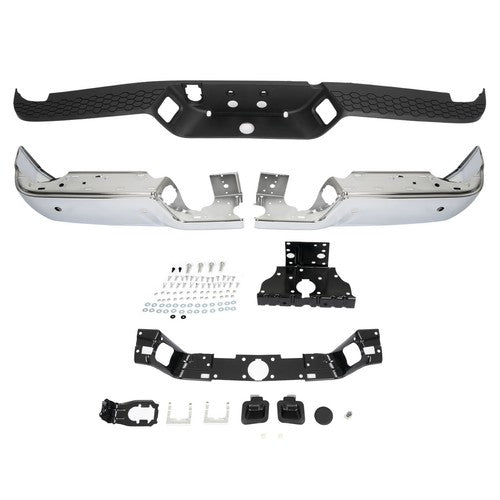 Solid Spare Chrome Rear Bumper Assembly For Ram 2500 3500 2013-2018 With Sensor Holes