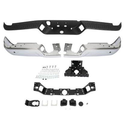 Solid Spare Chrome Rear Bumper Assembly For Ram 2500 3500 2013-2018 With Sensor Holes