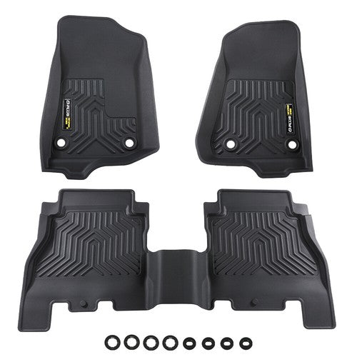 Solid Spare TPE Floor Mats Fit For 18-2023 Jeep Wrangler JL Unlimited All Weather Car Liners