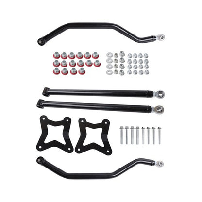 Solid Spare High Clearance Boxed Rear Radius Arms for Polaris RZR XP 1000 - Black