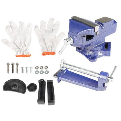 Solid Spare For Workbench 3.3" Multi-Functional Portable 360° Swivel Base 2-In-1 Bench Vise