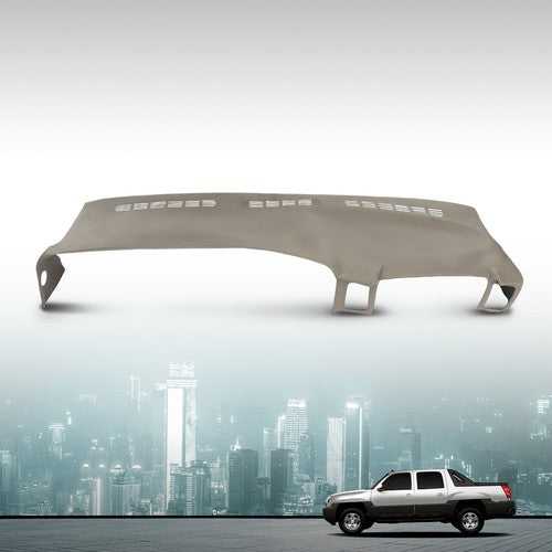 Solid Spare Fit For 99-06 Silverado Sierra TPE Dash Cap Cover Dashboard Overlay Light Gray