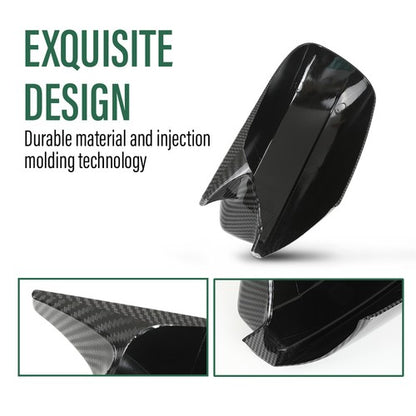 Solid Spare Carbon Look Side Door Rearview Mirror Cover Shell Trim For 10-23 Dodge Charger